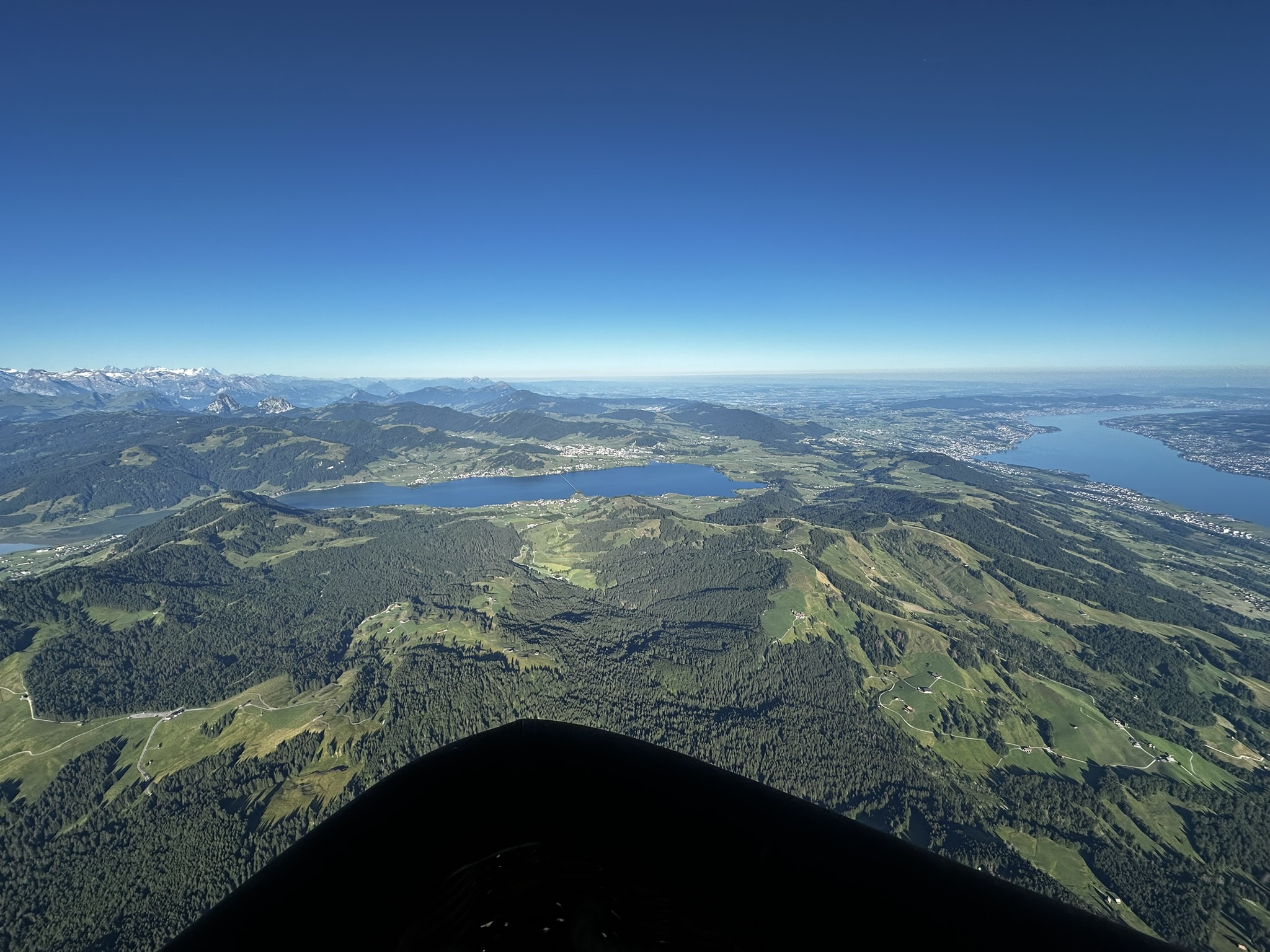 Blick auf den Sihlsee und Zürichsee
