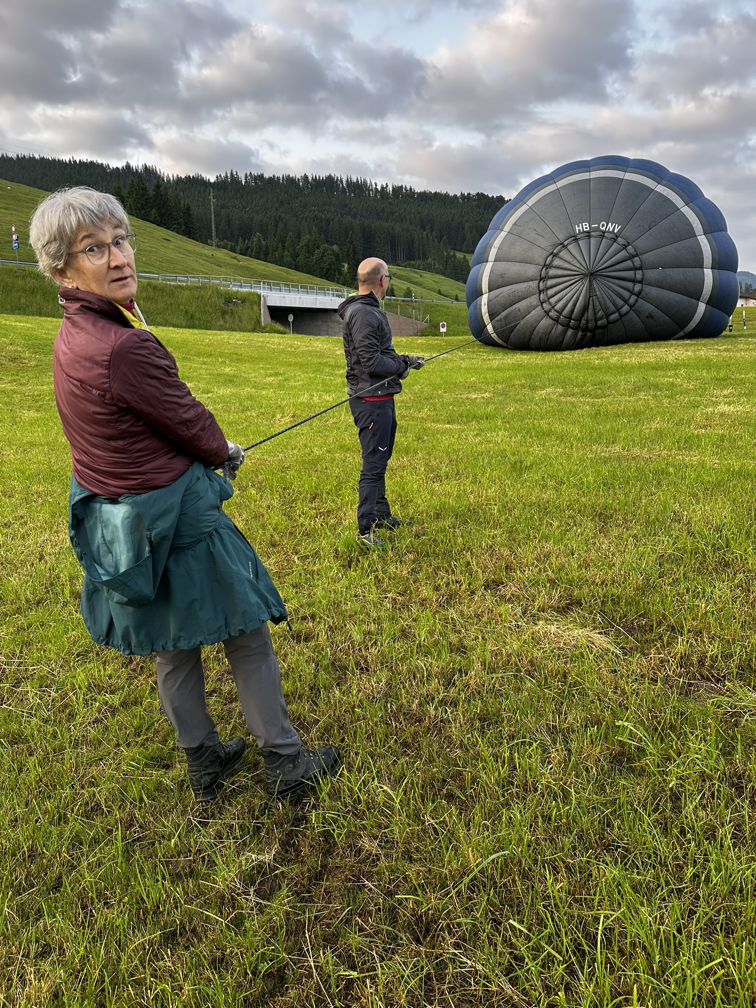 Die Kronleinencrew in Aktion
