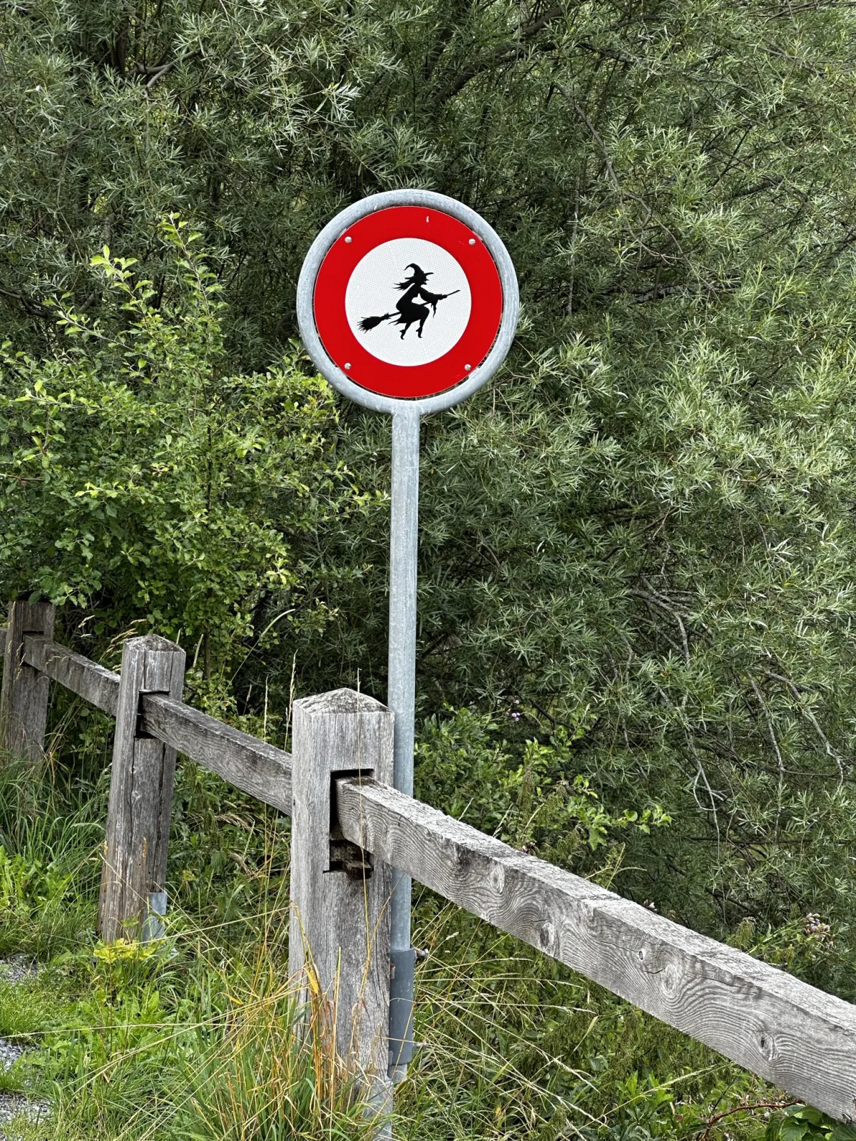 Flugverbotszone - kurioses Strassenschild
