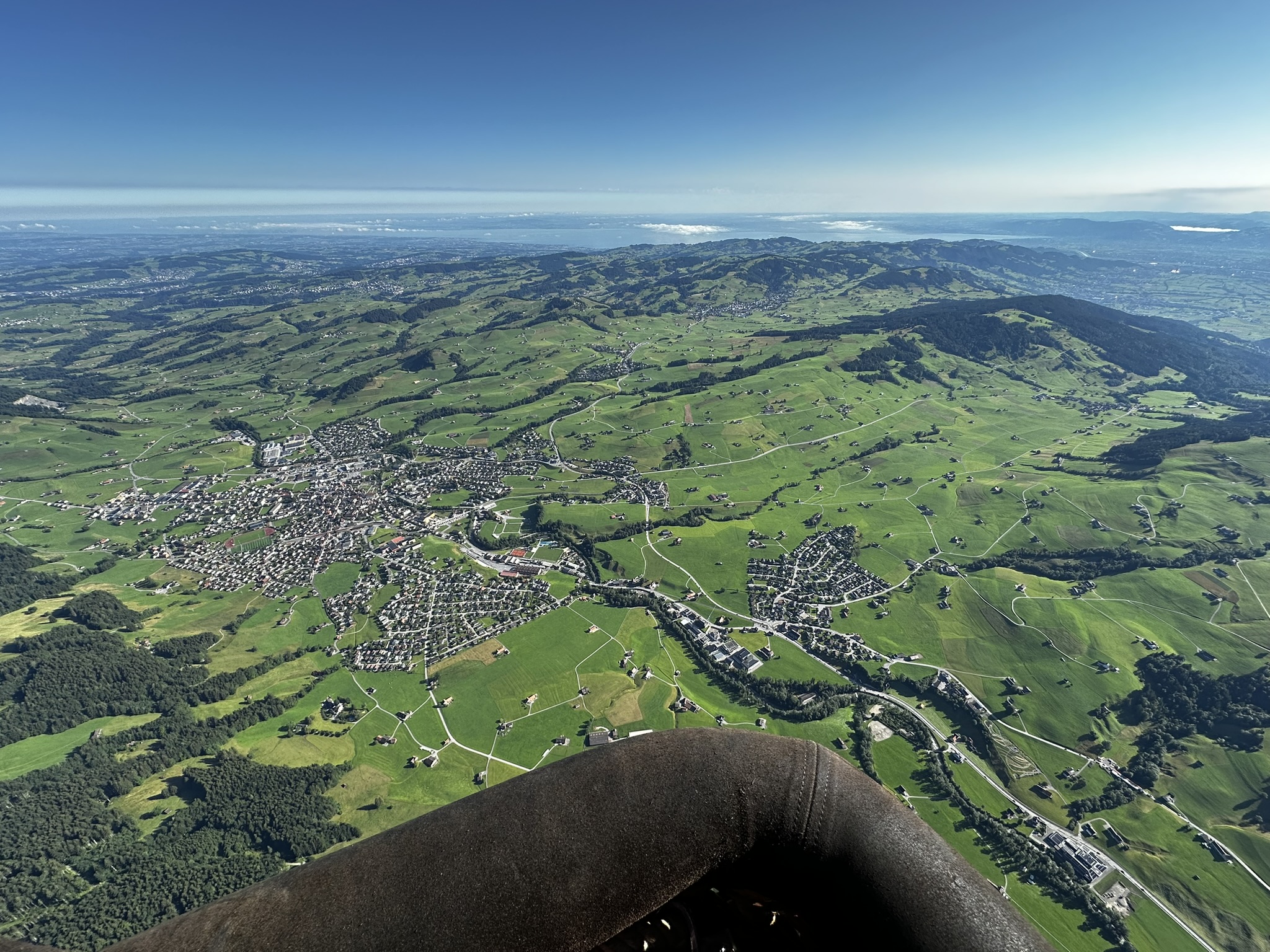 Kurz vor der Landung in Appenzell