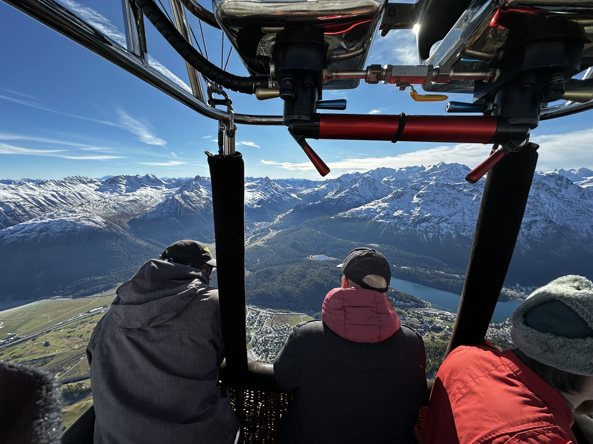Vor der Landung im Engadin
